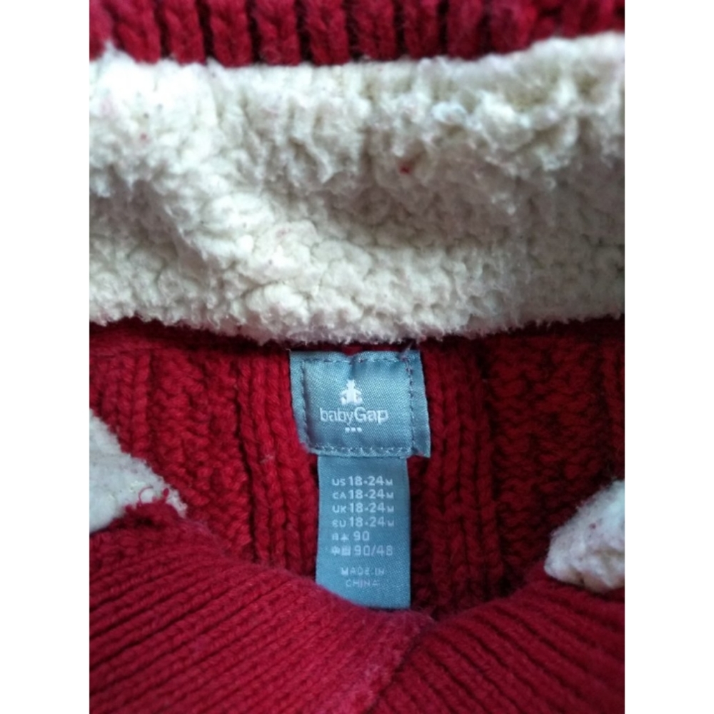Baby gap cable knit sweater w/elbow patches - Picture 3 of 3